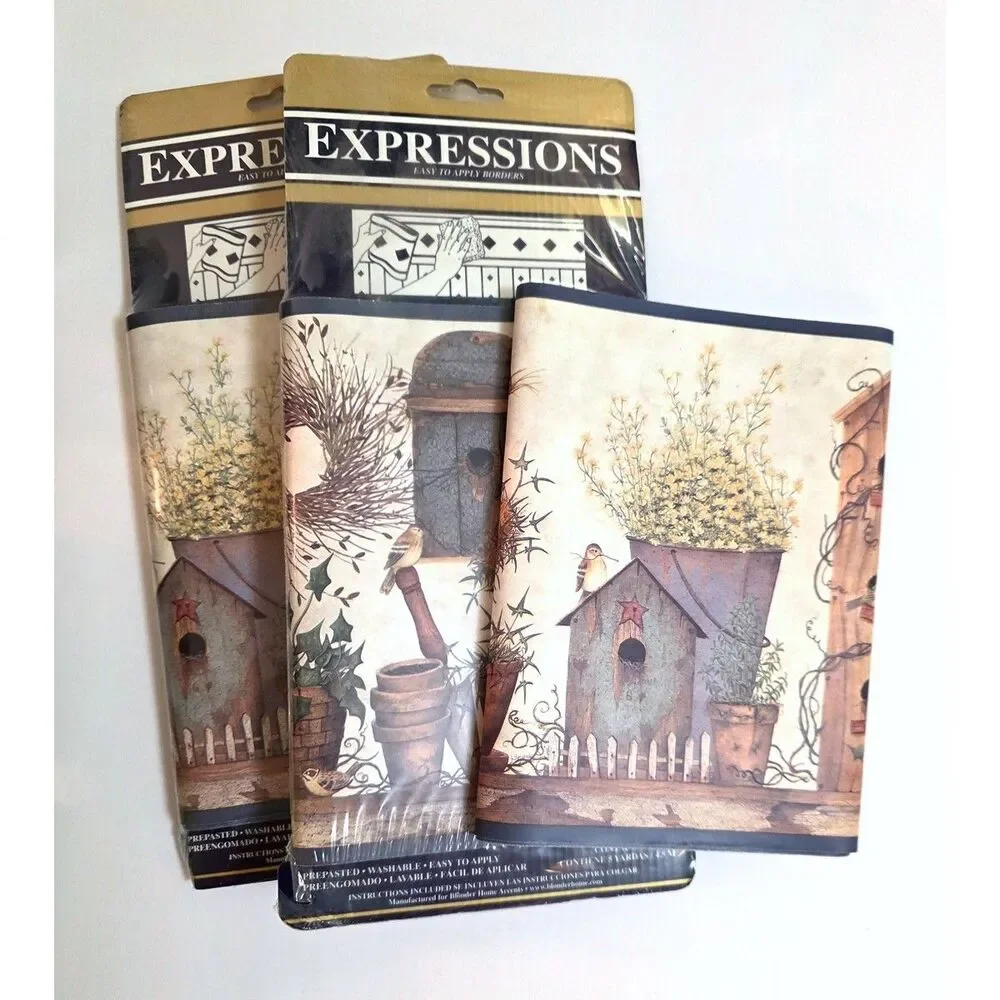 Expressions Wall Paper Border Lot of 3 packages - approx. 15 yds - please read